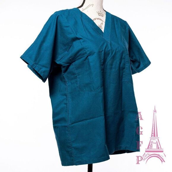 Landau nursing uniform green medical nurse short sleeve scrubs top 💖 2/$30 - Picture 4 of 10